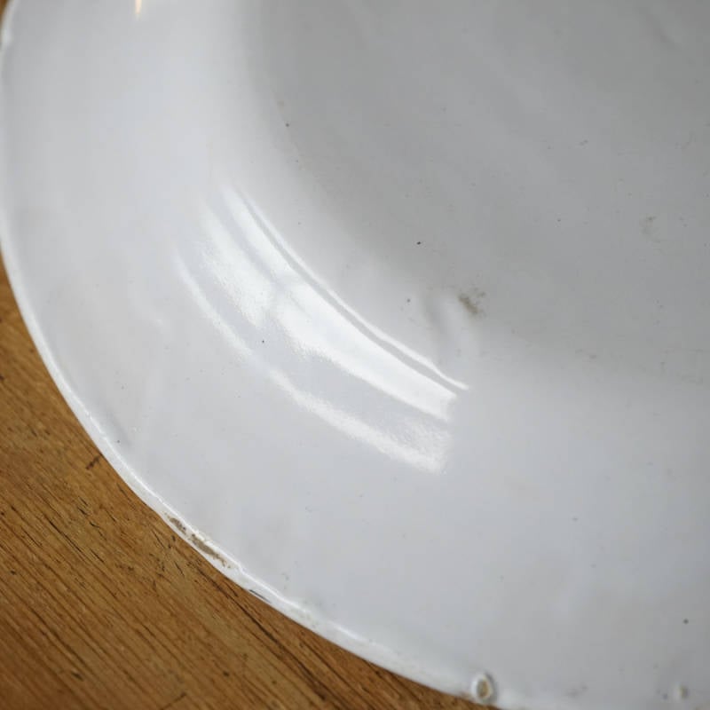 ファイアンス白錫釉 シンプルな丸皿プレート / 18-19世紀初頭