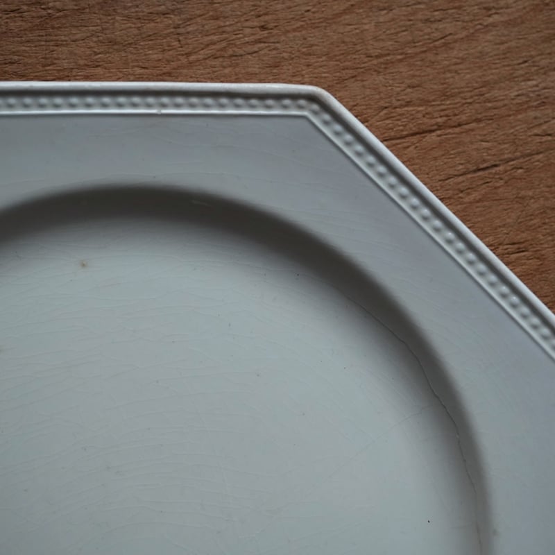 初期クレイユ オクトゴナルプレート ファイアンスフィーヌ フランス