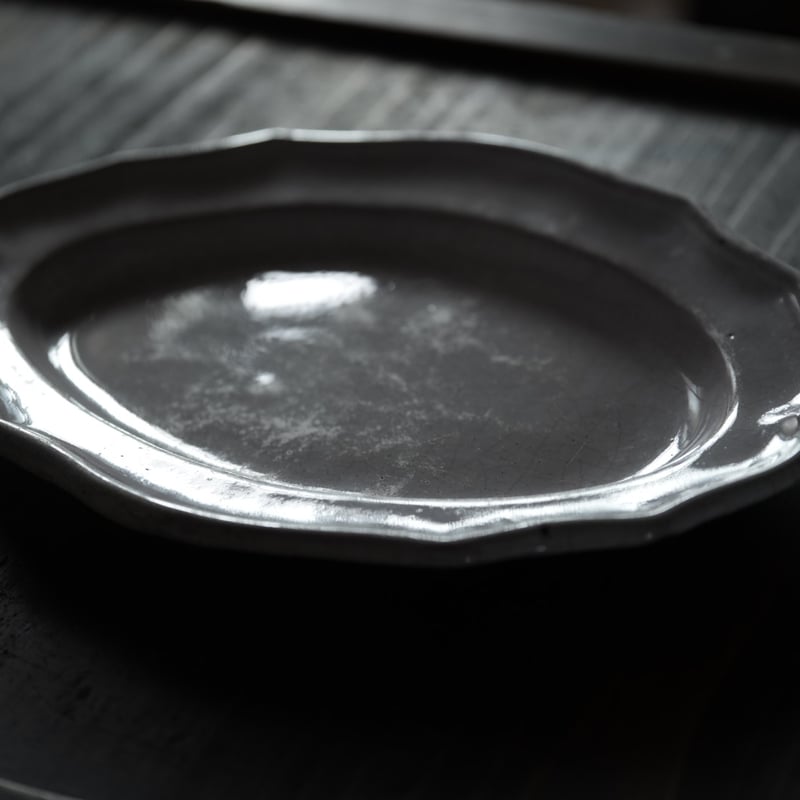 19世紀 Cul Noir キュノワール 花リムオーバル皿 / 1800年代・フランス