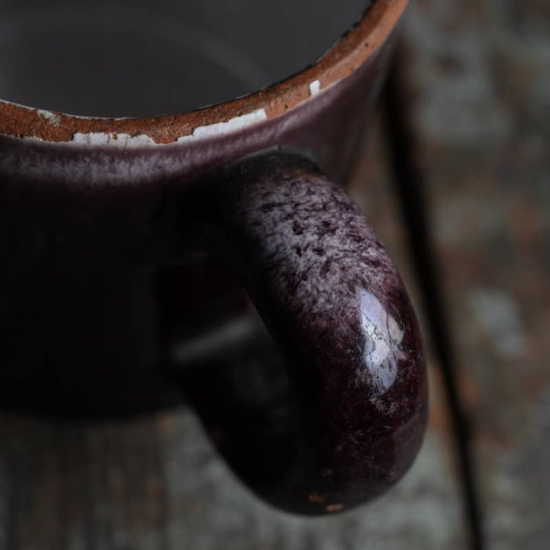 フランスアンティーク　キュノワールマグ／CulNoir Cul Noir キュノワール 無地 マグカップ / 1800年代(19世紀)・フランス