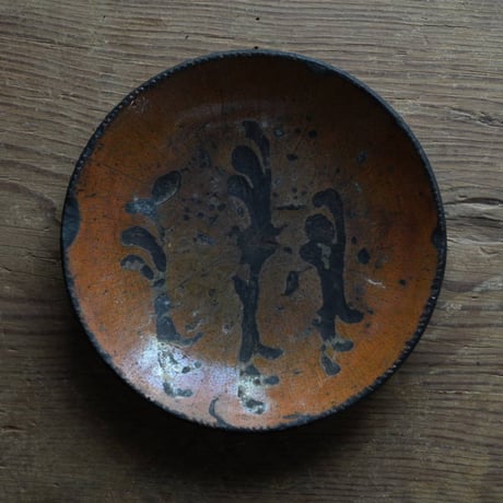 ペンシルベニアのスリップウエア レッドウェア パイ皿 / 19世紀・アメリカ