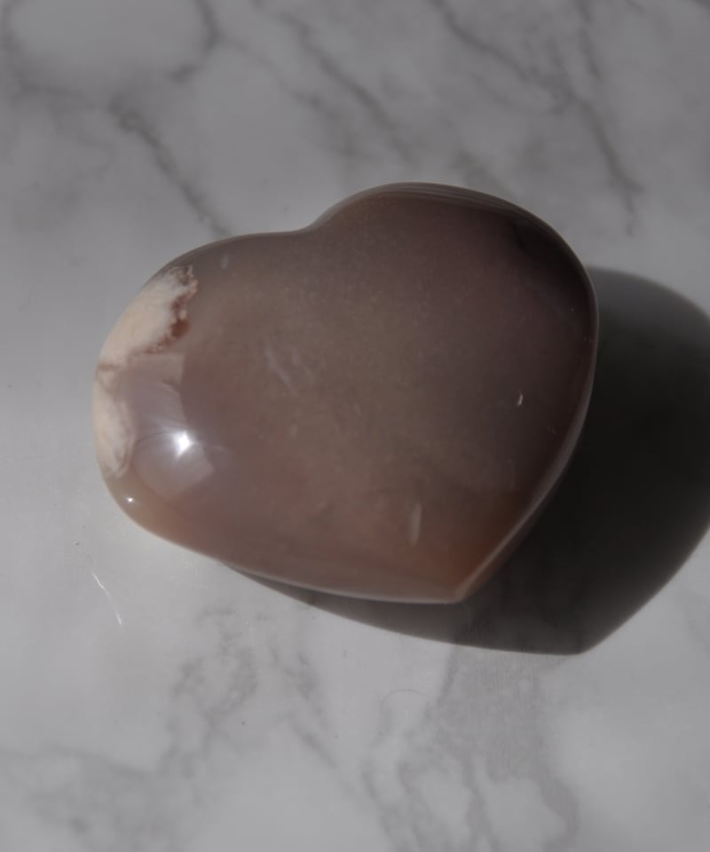 恋愛運アップ】桜瑪瑙(チェリーブロッサムアゲート)ハートタンブル