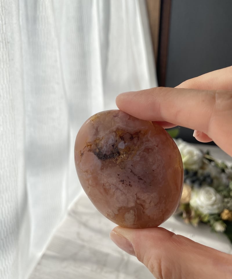 人生の可能性を高める石】桜瑪瑙(チェリーブロッサムアゲート)タンブル