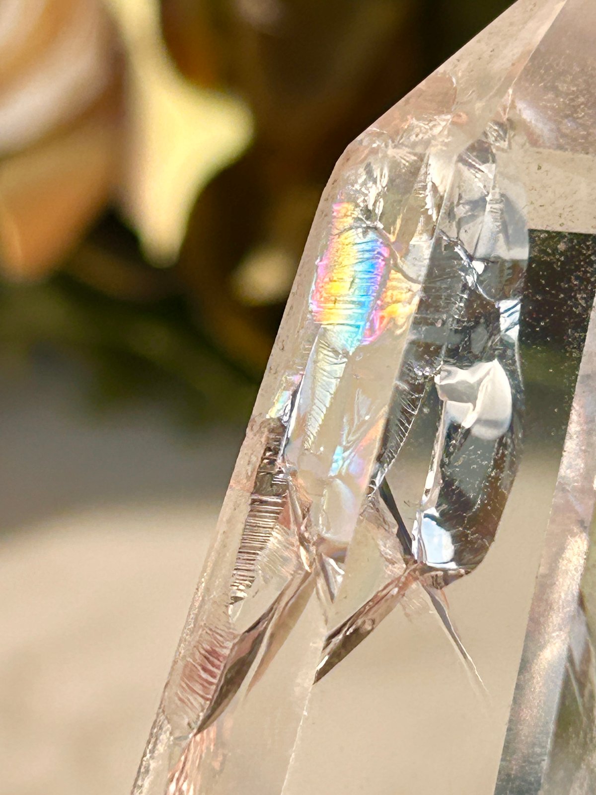 超透明 ファントム 虹入り水晶ポイント 【公式通販】