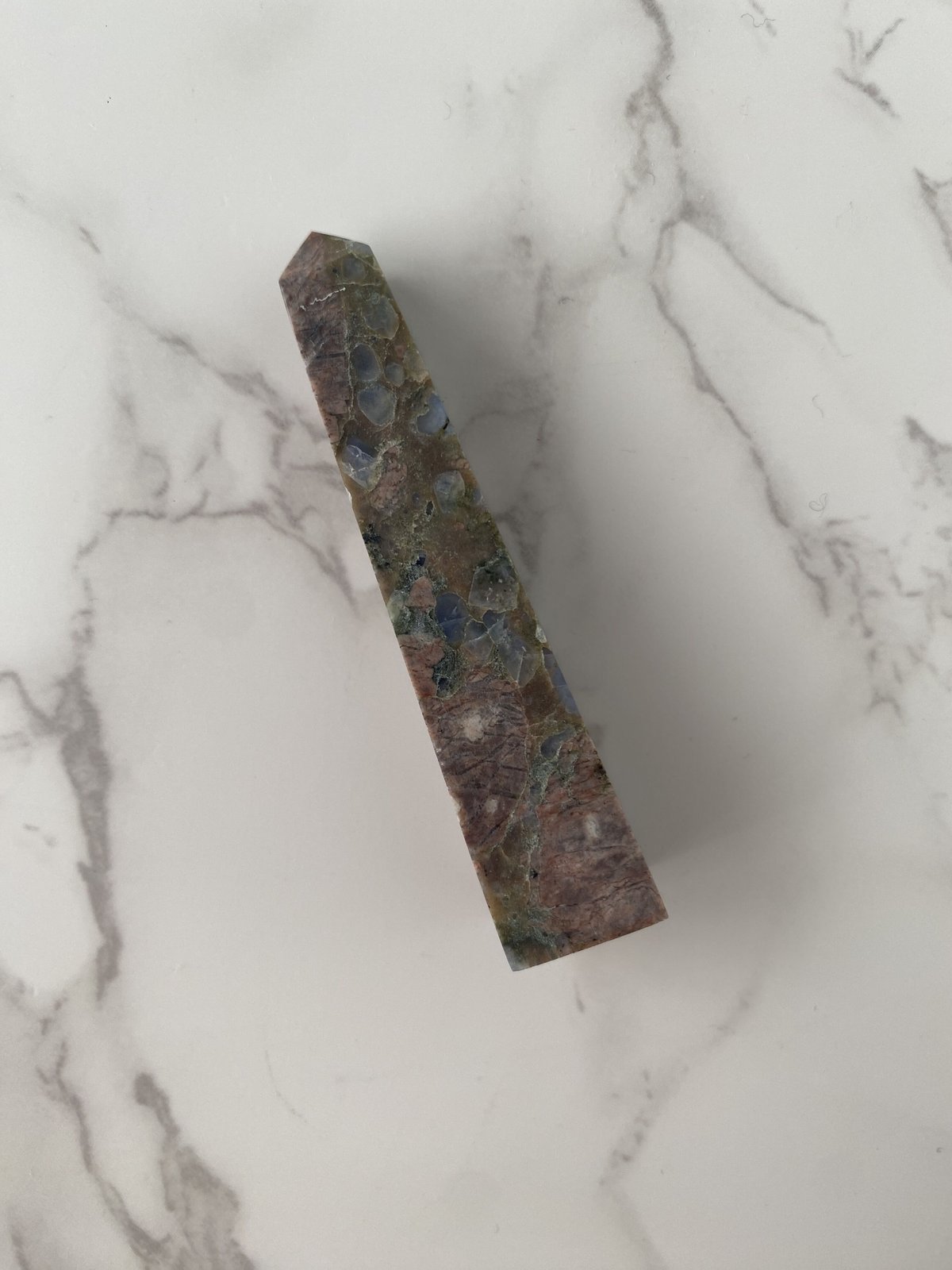 №11】天然石 ケセラストーン たまご型 原石 浄化 ミロナイト