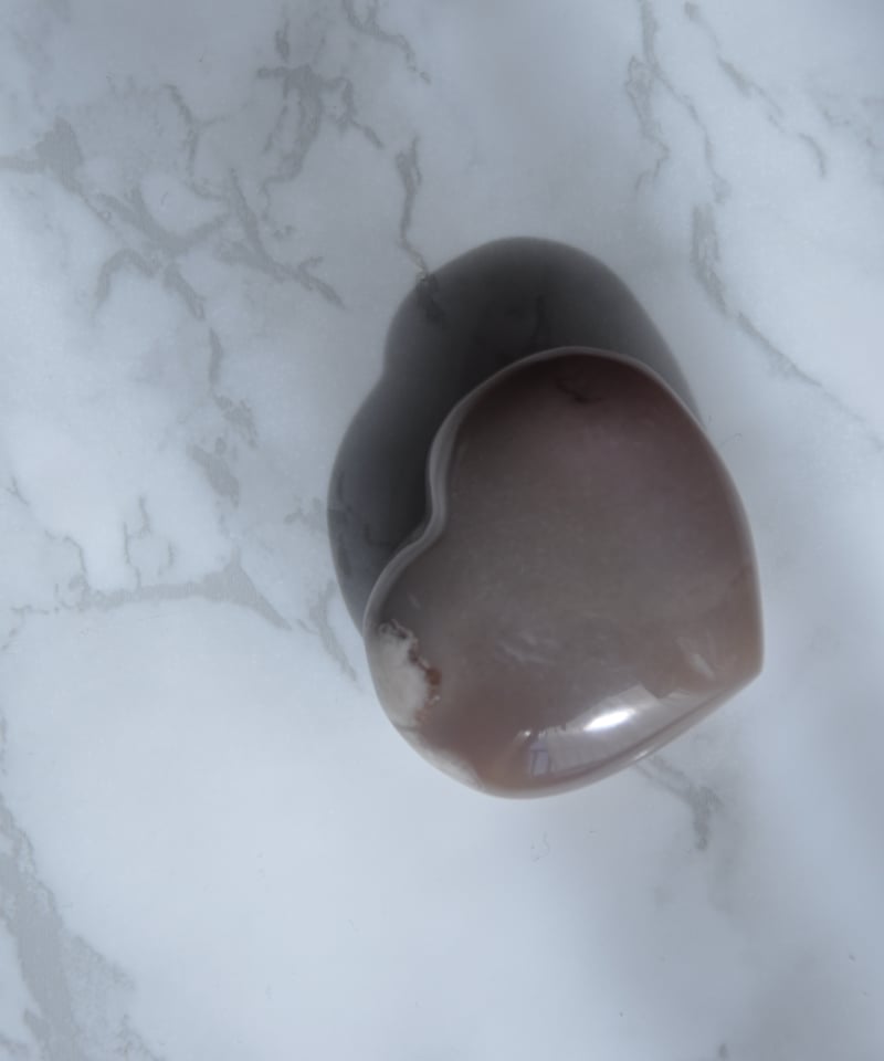 恋愛運アップ】桜瑪瑙(チェリーブロッサムアゲート)ハートタンブル