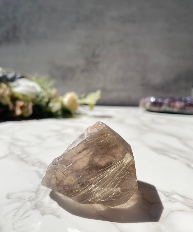 AAA級天然ゴールドルチルクォーツ原石B80P3/390P60D AAA級天然ゴールドルチルクォーツ原石B80P3/390P60D