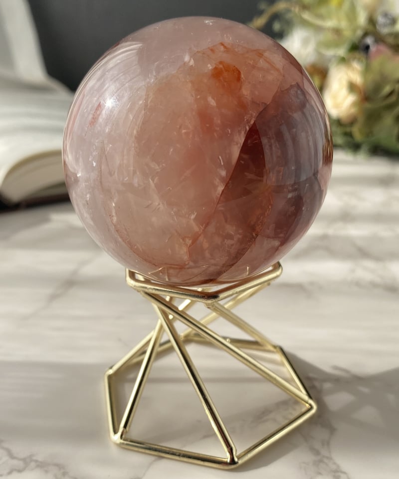 潜在意識を引き出す石】ファイヤークォーツ(レピドクロサイトイン