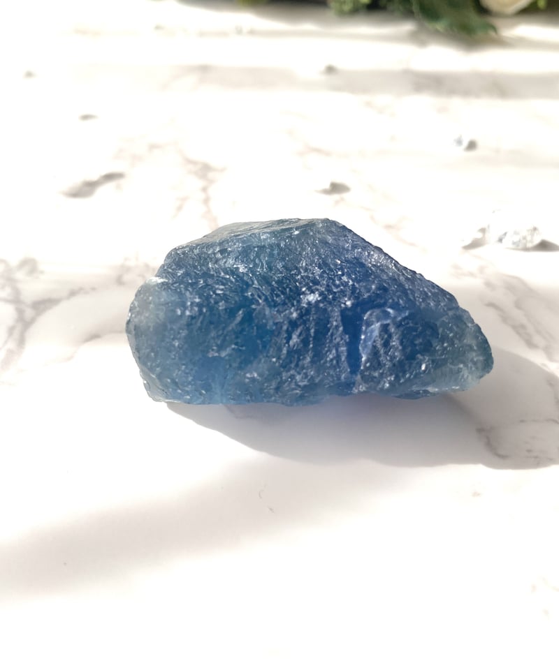 ⭐ 煮干し ⭐ 深海 ブルー フローライト 原石⭐見事な階段状形状⭐大⭐ 深海のようなブルーフローライト原石 | Cieli(シェリ)