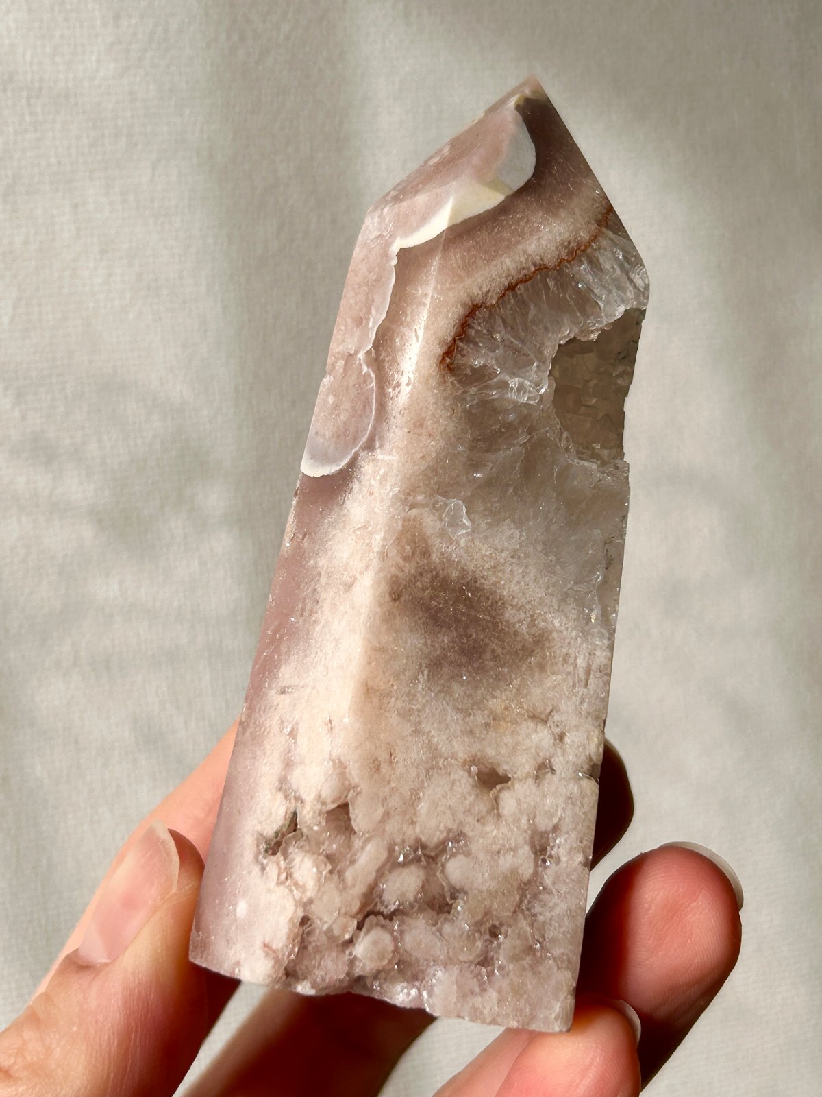 ♡オマケ付♡　♡ピンクアメジスト 2WAYお花 タワー♡ 赤 天然石 ハイクオリティ】ピンクアメジスト タワー31◇ Pink Amethyst ◇天然石