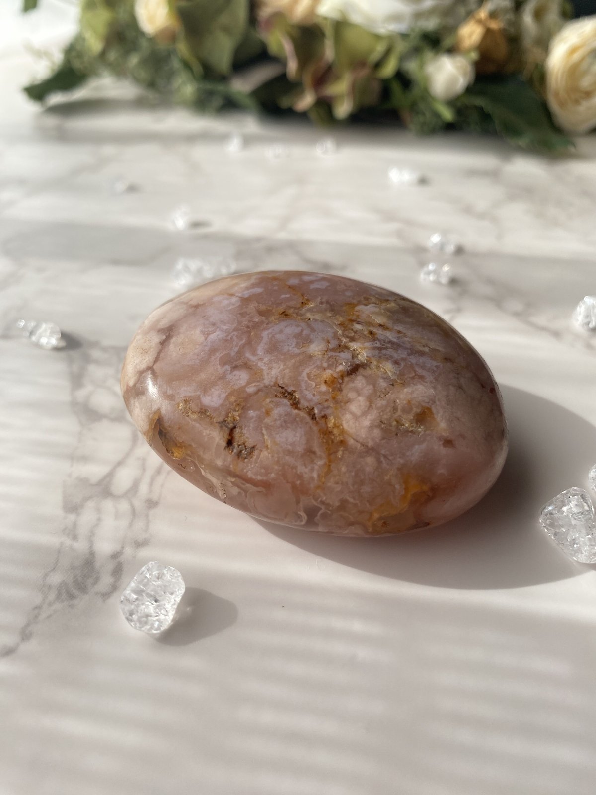 ③ピンクアメジスト⭐️桜瑪瑙⭐️花瑪瑙⭐️フラワーアゲート⭐️チェリーブロッサム⭐️スラブ ①桜瑪瑙 ブレスレット チェリーブロッサムアゲート 桜めのう