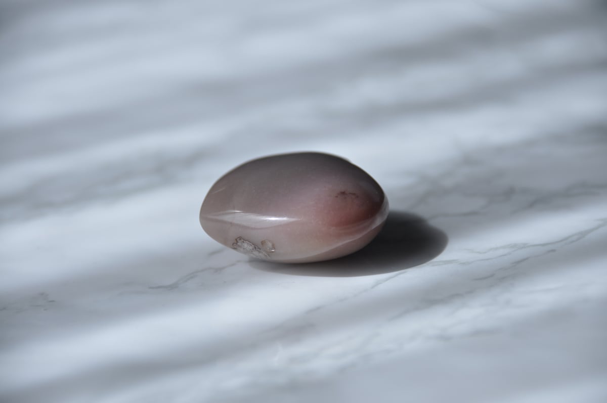 恋愛運アップ】桜瑪瑙(チェリーブロッサムアゲート)ハートタンブル