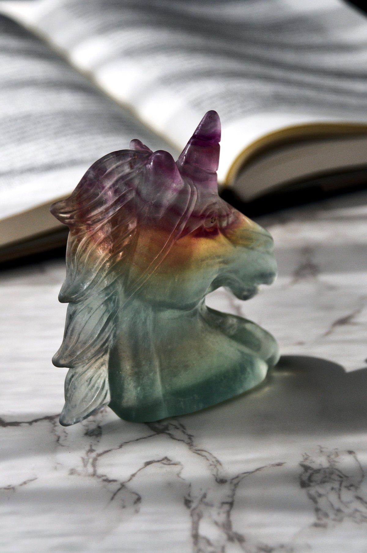 【1番】ミルキーフローライト ユニコーン　天然石 夢や希望、願いを叶える】ユニコーンフローライト | Cieli(シェリ)