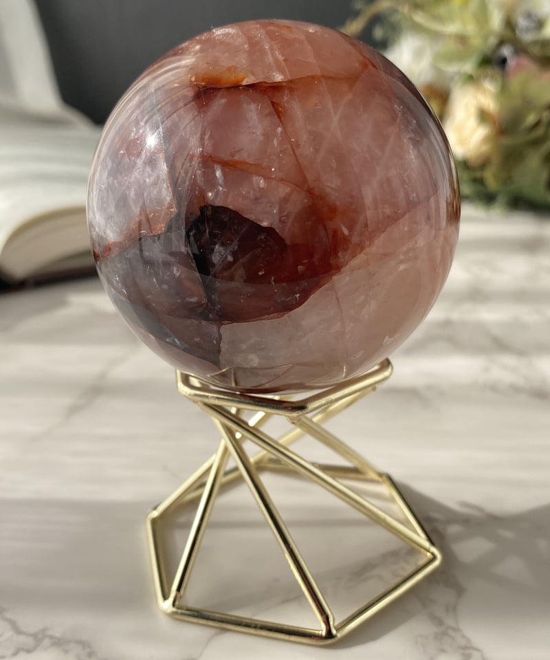 潜在意識を引き出す石】ファイヤークォーツ(レピドクロサイトイン