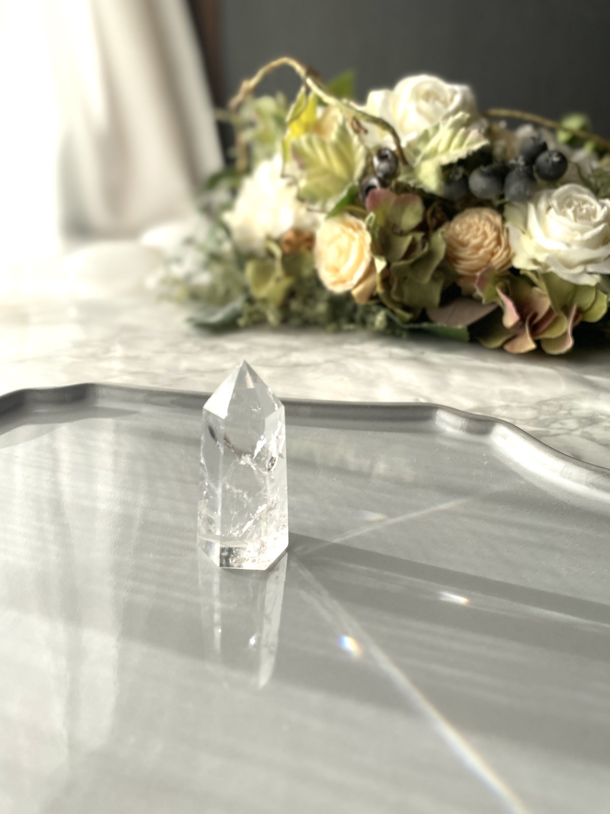 潜在意識と繋がる】クリアクォーツ 水晶 ミニポイントタワー