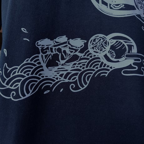 茅ケ崎　浜降祭Tシャツ　浜降　黒
