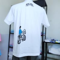 愛犬とサイクリングTシャツ　　白