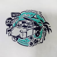 ミゼットとサザンビーチ半袖Tシャツ　ワンポイント　白