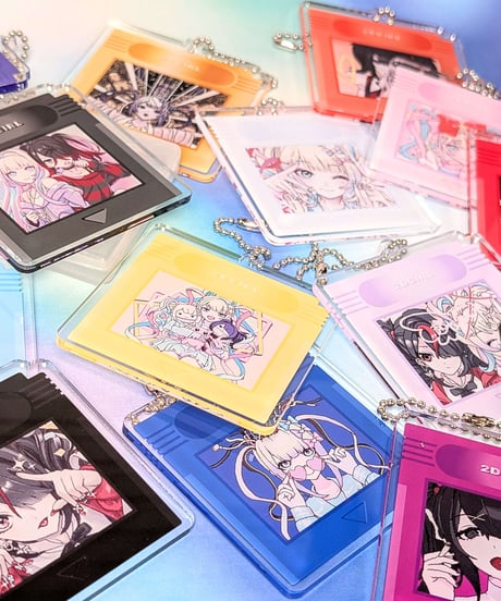 【ニディガ展4開催記念過去グッズ祭り】ゲームカセット風ランダムアクキー