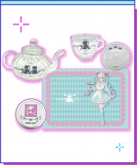 ニディガ 超てんちゃん てんしのお茶会 ハート型缶バッジ40個 てんしのお茶会】あめちゃんハート型缶バッジセット | NEEDY