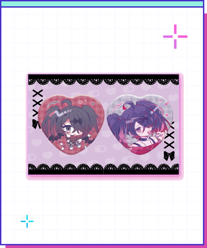 ゆるふわえんじぇるがーる】あめちゃんハート缶バッジセットvol.2