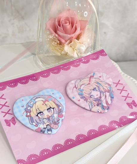 【ゆるふわえんじぇるがーる】超てんちゃんハート缶バッジセットvol.2