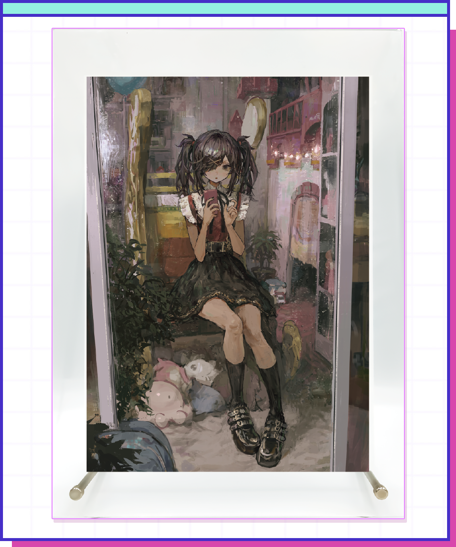 事後通販】しおん先生描き下ろしあめちゃん部屋アクリル複製原画