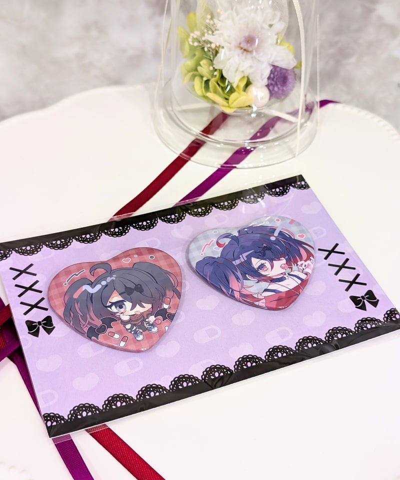 ゆるふわえんじぇるがーる】あめちゃんハート缶バッジセットvol