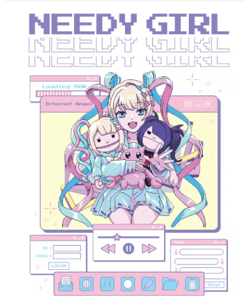過去グッズ掘り出し祭】パペット超てんちゃんロンT | NEEDY GIRL 過去グッズ掘り出し祭】パペット超てんちゃんロンT | NEEDY GIRL