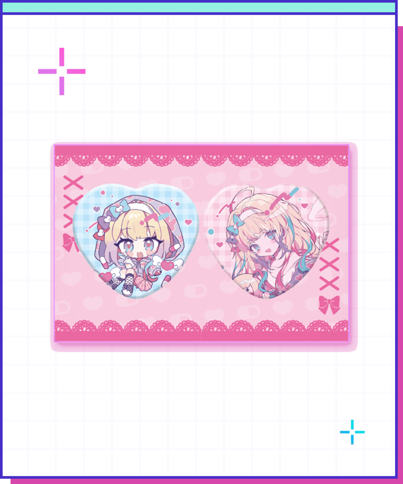 ゆるふわえんじぇるがーる】超てんちゃんハート缶バッジセットvol.2