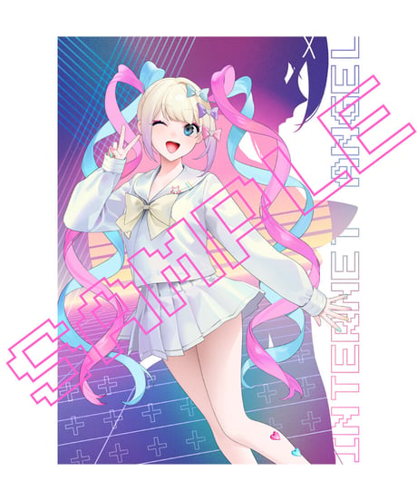 お久しぶり先生描き下ろし「超絶最かわてんしちゃん＆あめちゃん」アクリルレイヤーライトフレーム