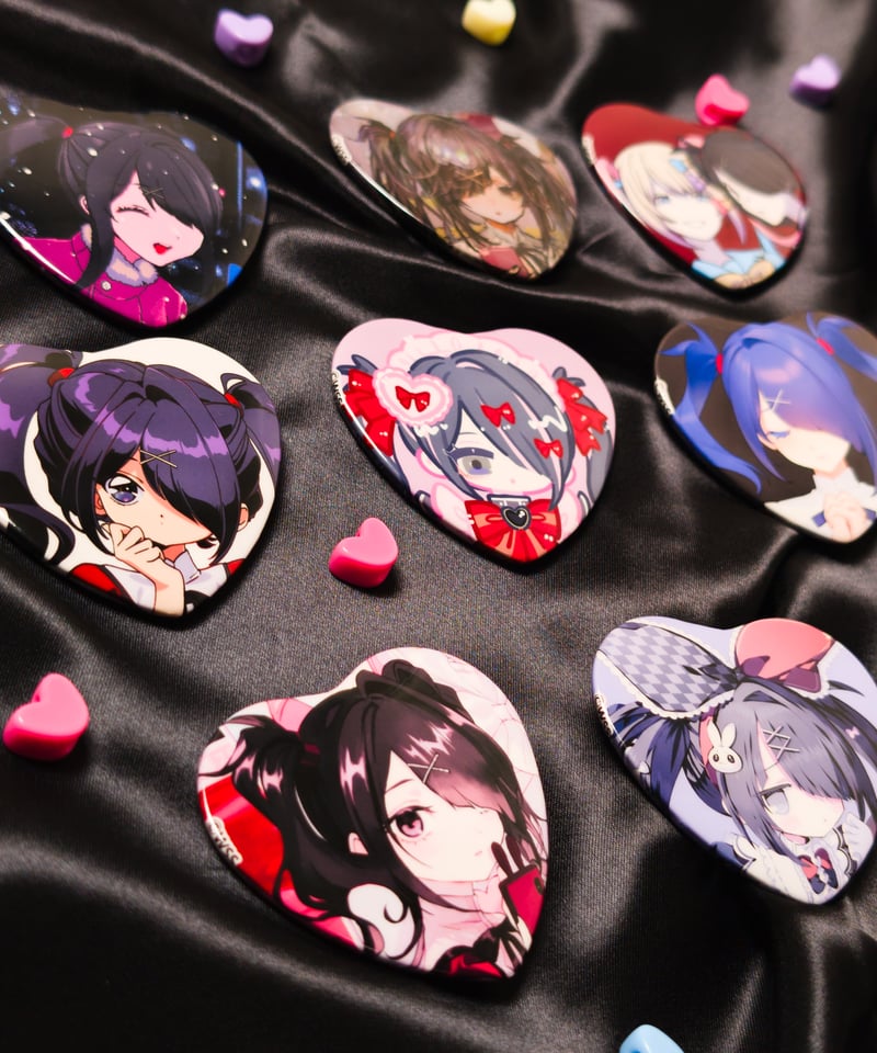 ニディガ展4事前通販】あめちゃんトレーディングハート型缶バッジvol.2