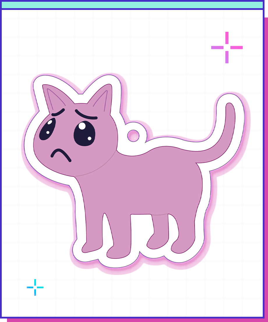 ニディガ展4開催記念過去グッズ祭り】ぴえん猫が立体でラバーな