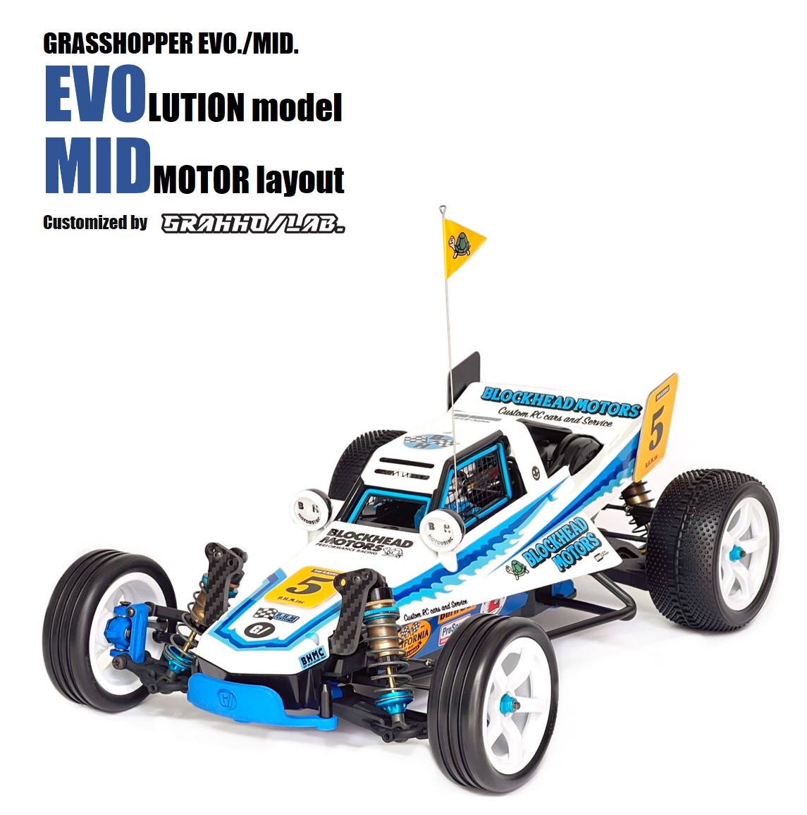 GLP0047】 フロントダンパーステーブラケット for グラスホッパーEVO