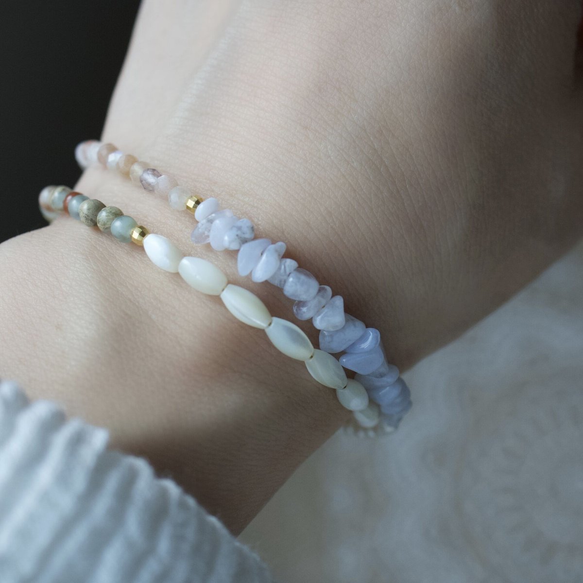 necklace 〗2way stone necklace(インプレッションストーン) |