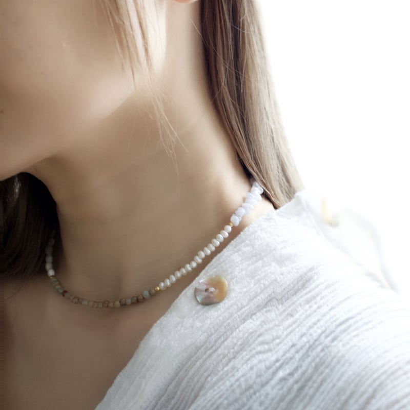 necklace 〗2way stone necklace(インプレッションストーン) | necklace 〗2way stone necklace(インプレッションストーン) |