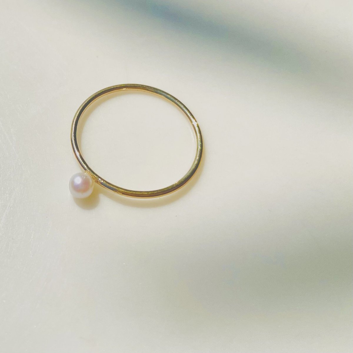 Ring 〗1粒淡水パールの華奢リング | mer scintillante Ring 〗1粒淡水パールの華奢リング | mer scintillante