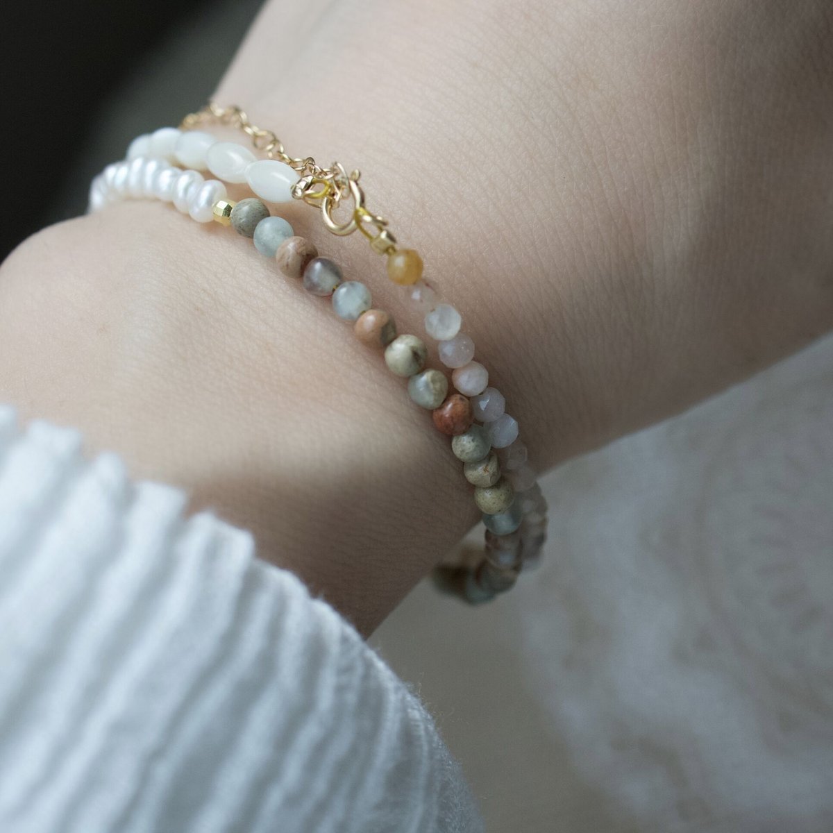 necklace 〗2way stone necklace(インプレッションストーン) |
