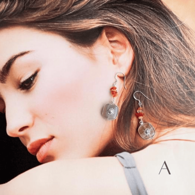 pierce〗 さざれ石ピアス×シルバー | mer scintillante