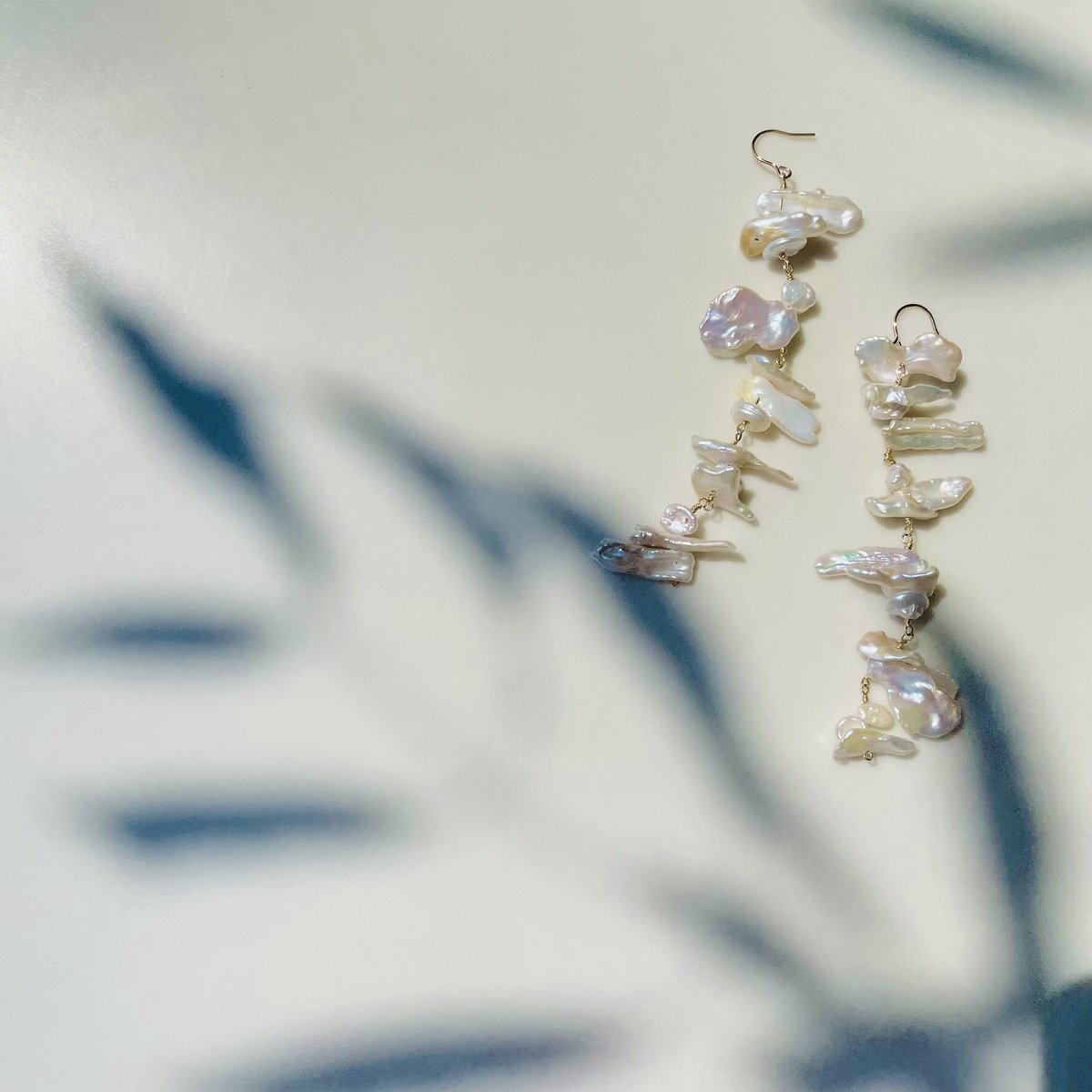 pierce 〗淡水ケシパールピアス | mer scintillante