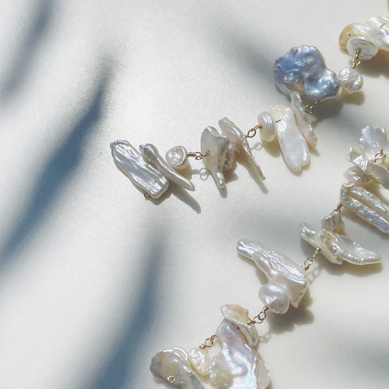pierce 〗淡水ケシパールピアス | mer scintillante
