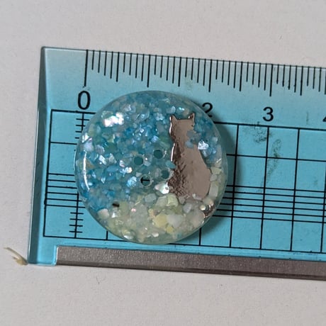 レジン　ボタン　猫