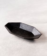 和紙貼ティートレー八角M黒