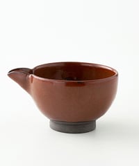 赤釉片口　小