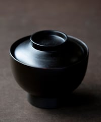 欅さび漆蓋付椀φ4
