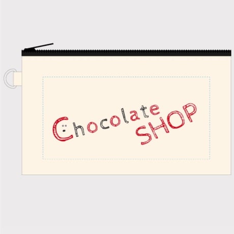 ペンケース(キャンバスポーチVER)「チョコレートSHOPロゴ」