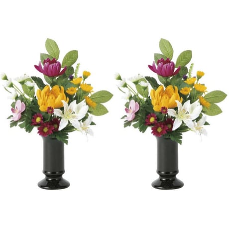 仏花小菊2個セット(器付)[2388A75]