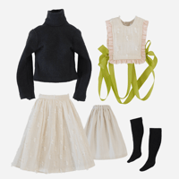 Little library dress SET White
