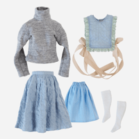 Little library dress SET Blue