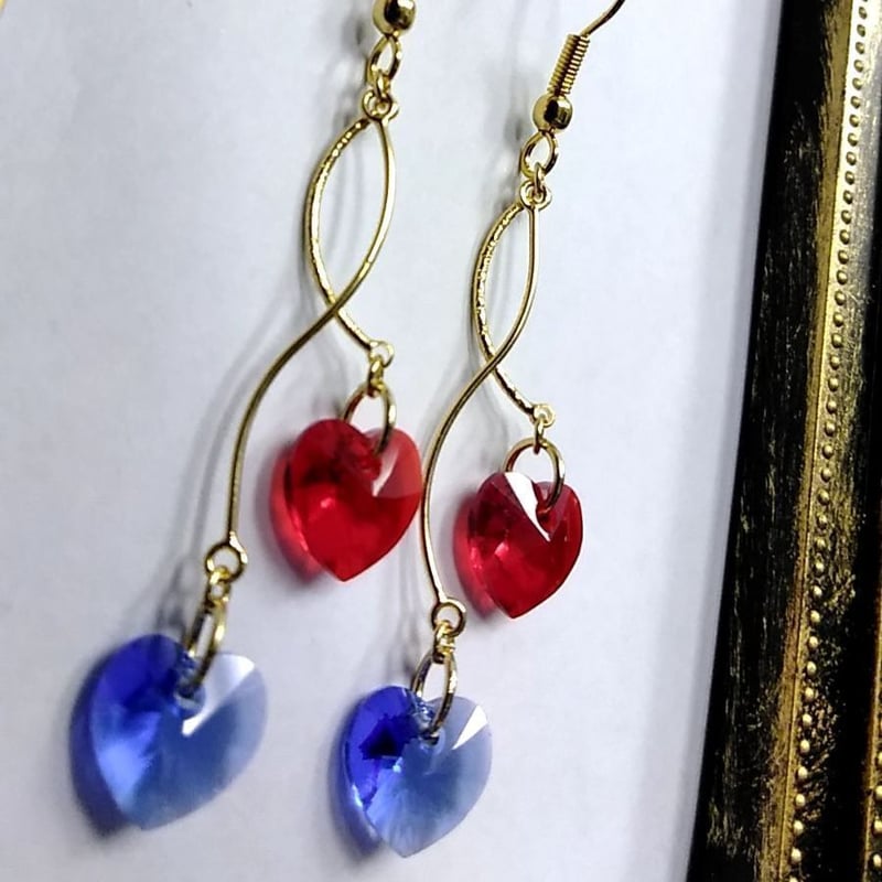 新作⭐ ツイード ケミカルレース ボタン カボション ピアス イヤリング